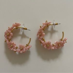 Tuckernuck Pink Flower Hoops